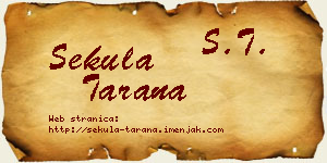 Sekula Tarana vizit kartica